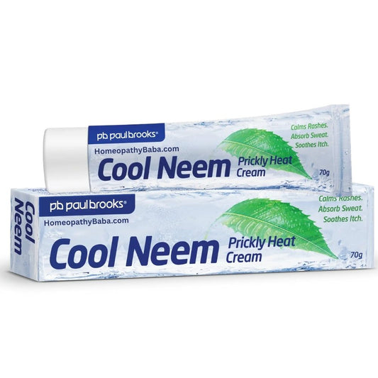 Paul Brooks Cool Neem Prickly Heat Cream for soothing rashes and itching | Homeopathy Baba