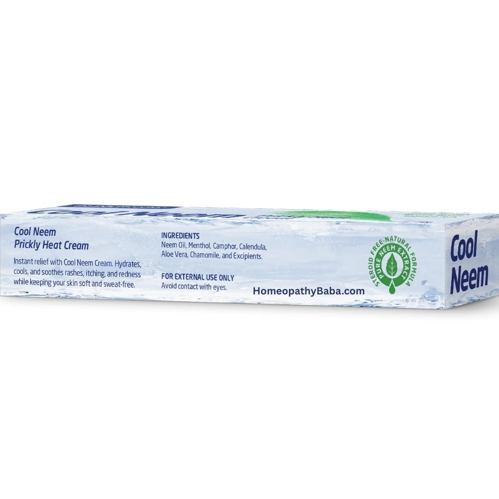 Paul Brooks Cool Neem Prickly Heat Cream for soothing rashes and itching | Homeopathy Baba