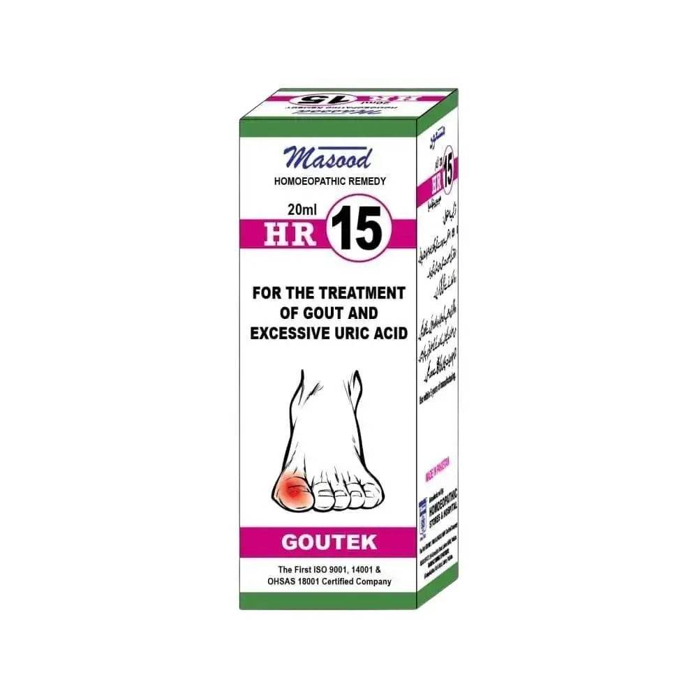 Dr Masood HR 15 (GOUTEK) Drops - HomeopathyBaba.Com