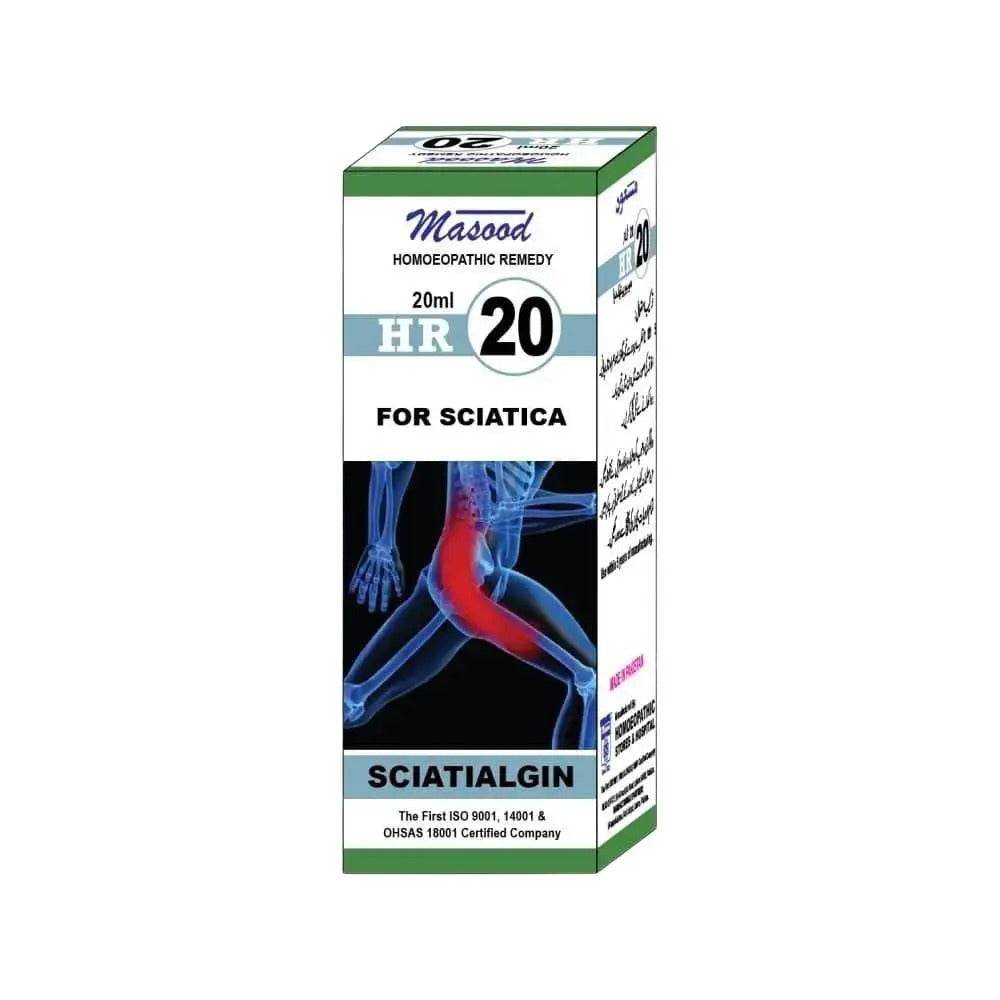Dr Masood HR 20 For Sciatica Pains - HomeopathyBaba.Com
