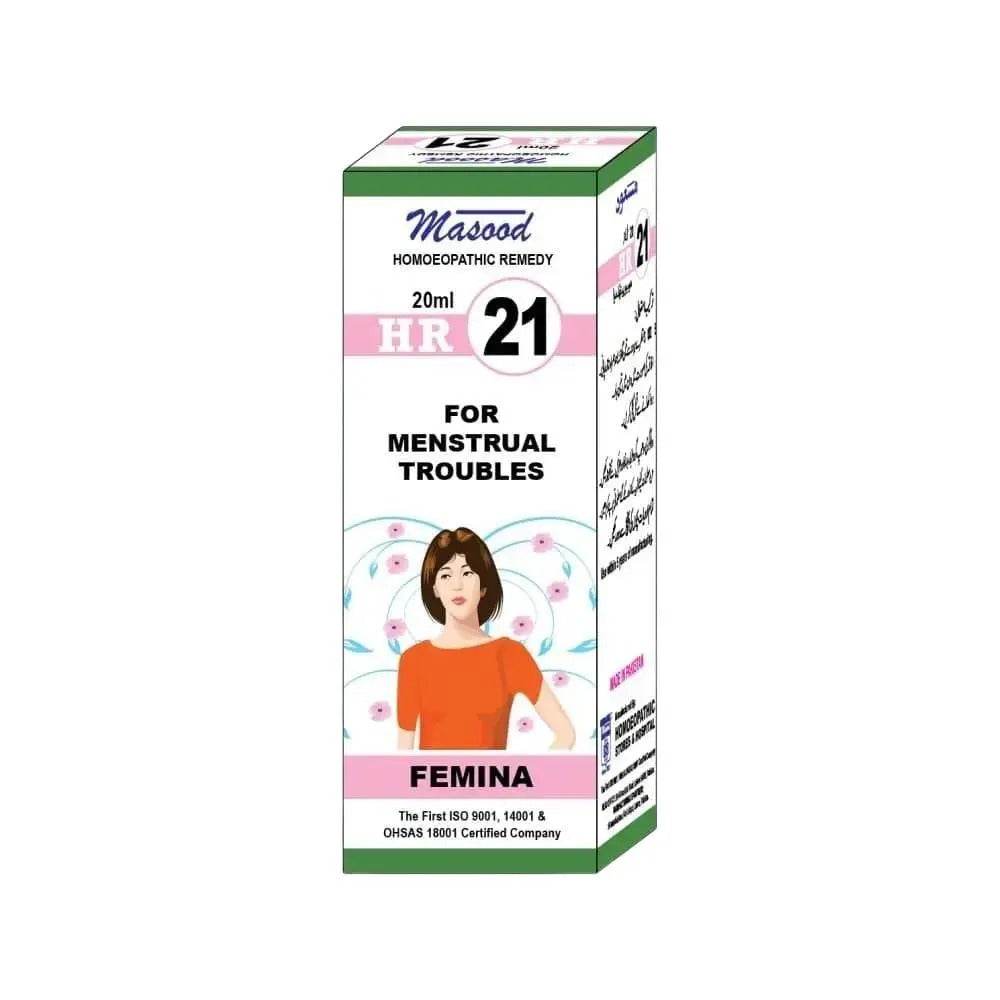 Dr Masood HR 21 for Menstrual Troubles - HomeopathyBaba.Com