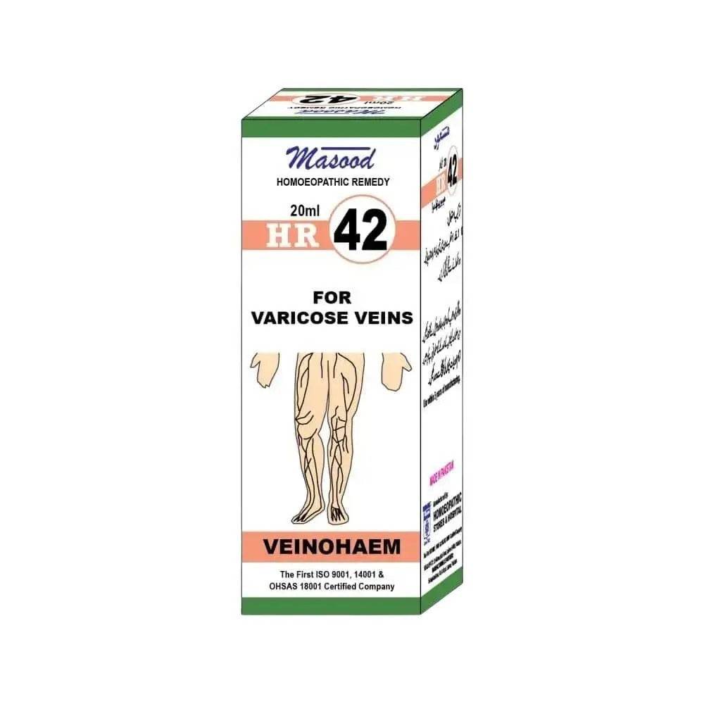 Dr Masood HR 42 Drops for Varicose Veins - HomeopathyBaba.Com