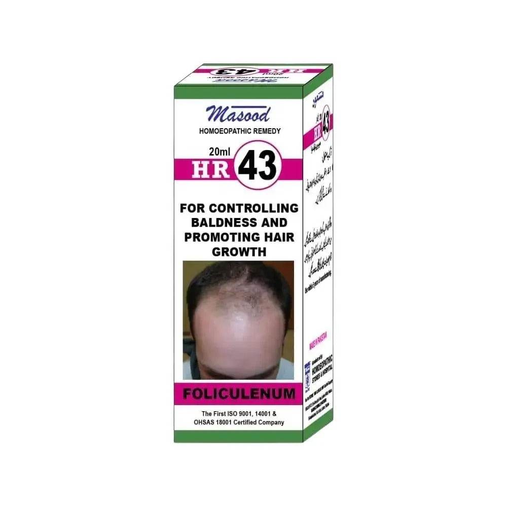 Dr Masood HR 43 for baldness and hair growth - HomeopathyBaba.Com
