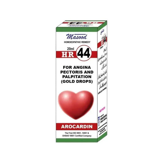 Dr Masood HR 44 drops for Angina - HomeopathyBaba.Com