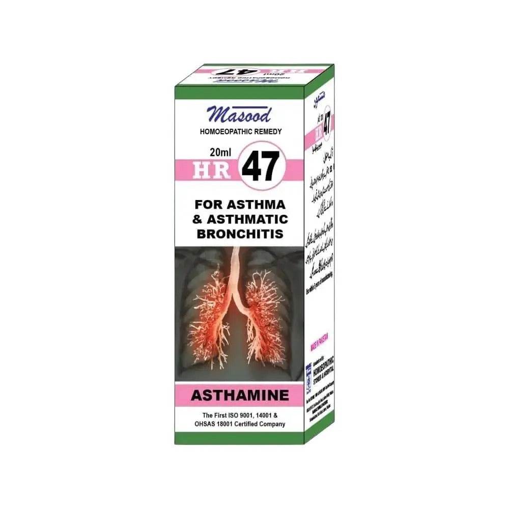 Dr Masood HR 47 Drops Asthma and Bronchitis - HomeopathyBaba.Com