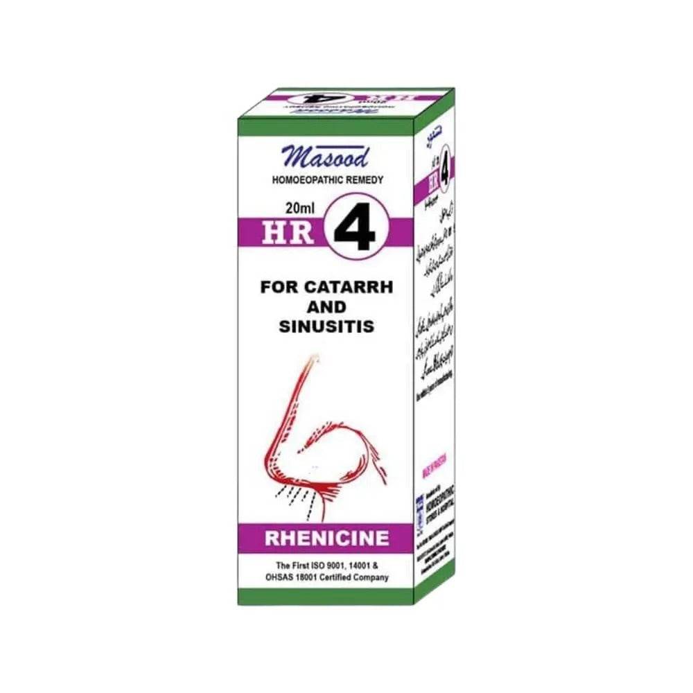 Dr. Masood HR 4 Rhenicine drops for sinus and allergy relief | Homeopathy Baba