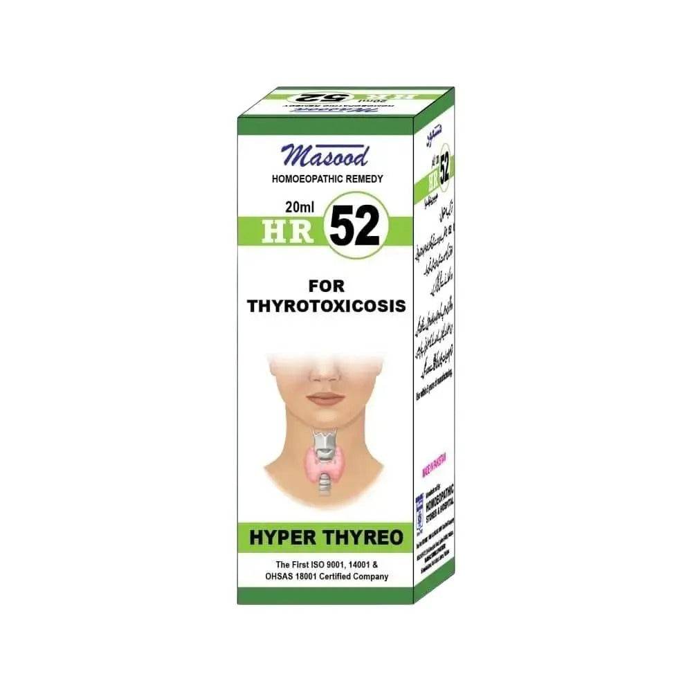 Dr Masood HR 52 Drops for thyroid toxicity - HomeopathyBaba.Com