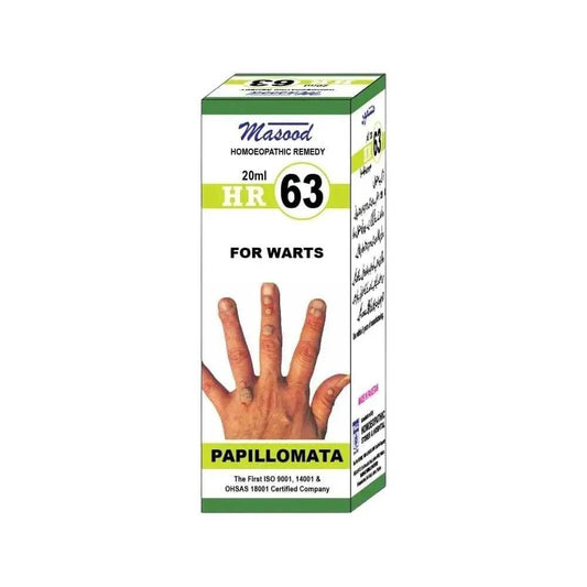 Dr Masood HR 63 Drops for Warts - HomeopathyBaba.Com