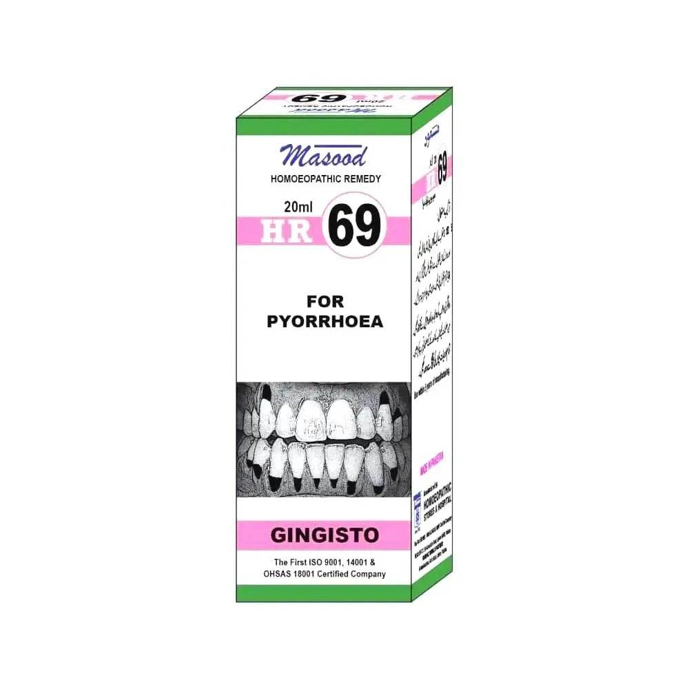 Dr Masood HR 69 Drops for Pyorrhea - HomeopathyBaba.Com