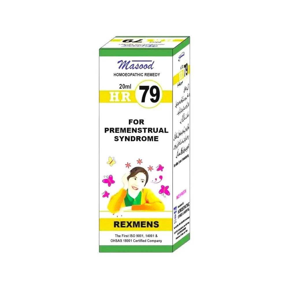 Dr Masood HR 79 for Relief of Premenstrual Symptoms - HomeopathyBaba.Com