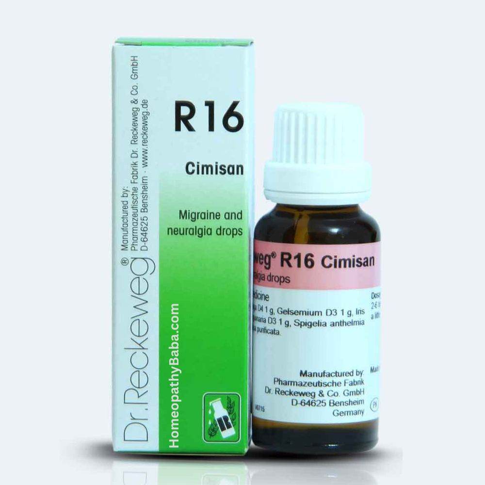 Dr. Reckeweg R16 Drops for migraine and neuralgia nerve pain relief | Homeopathy Baba