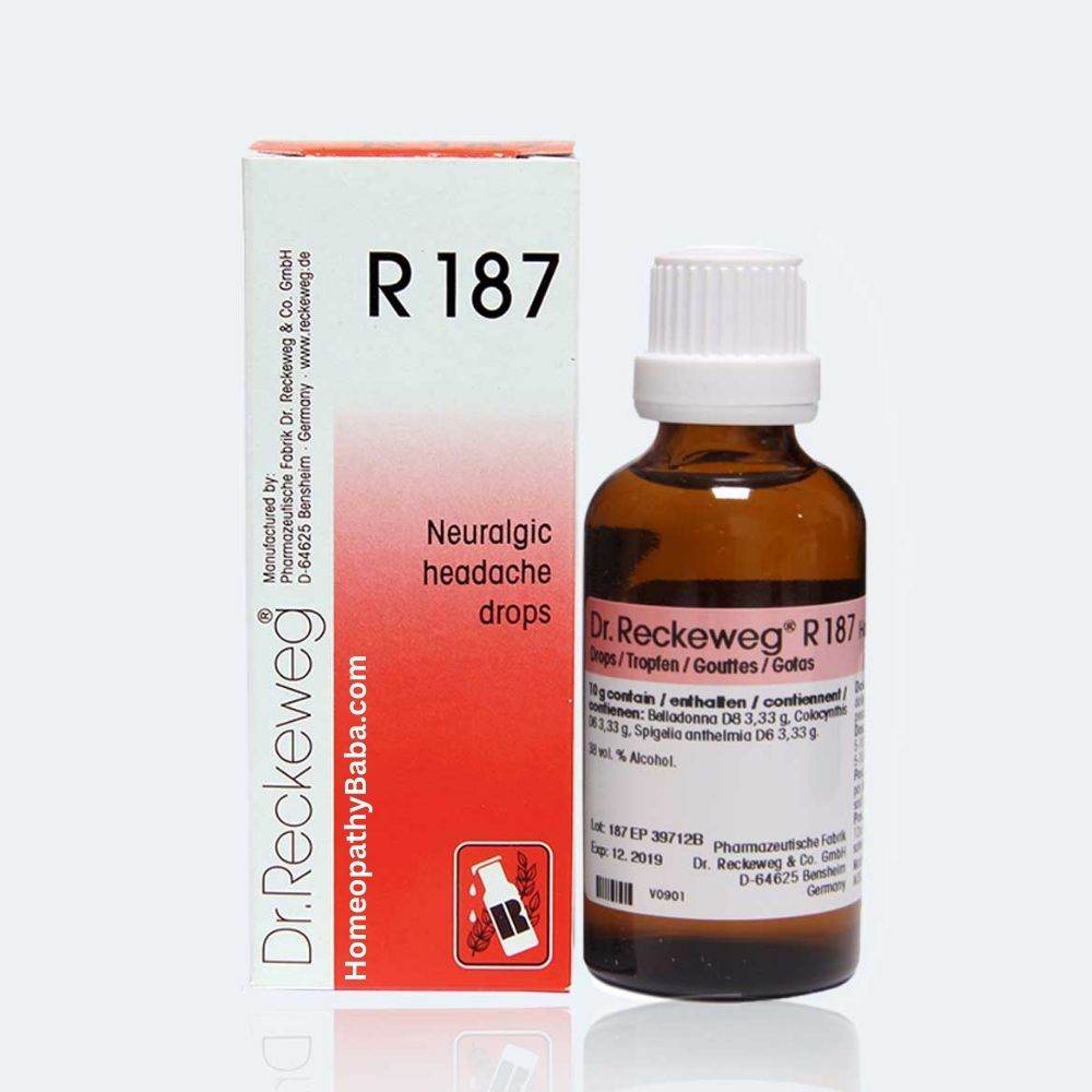 Dr. Reckeweg R187 Neuralgic Headache Drops | Homeopathy Baba