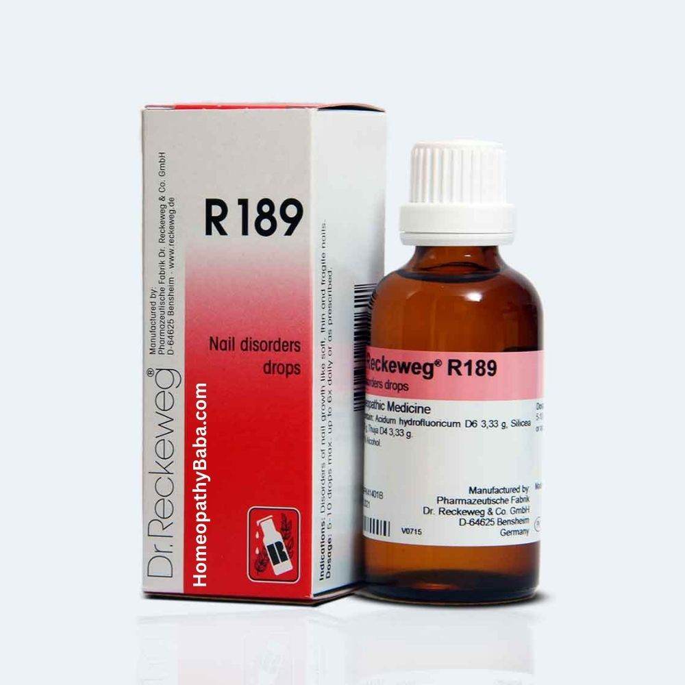 Dr. Reckeweg R189 Nail Disorder Drops for fungus and brittle nails | Homeopathy Baba