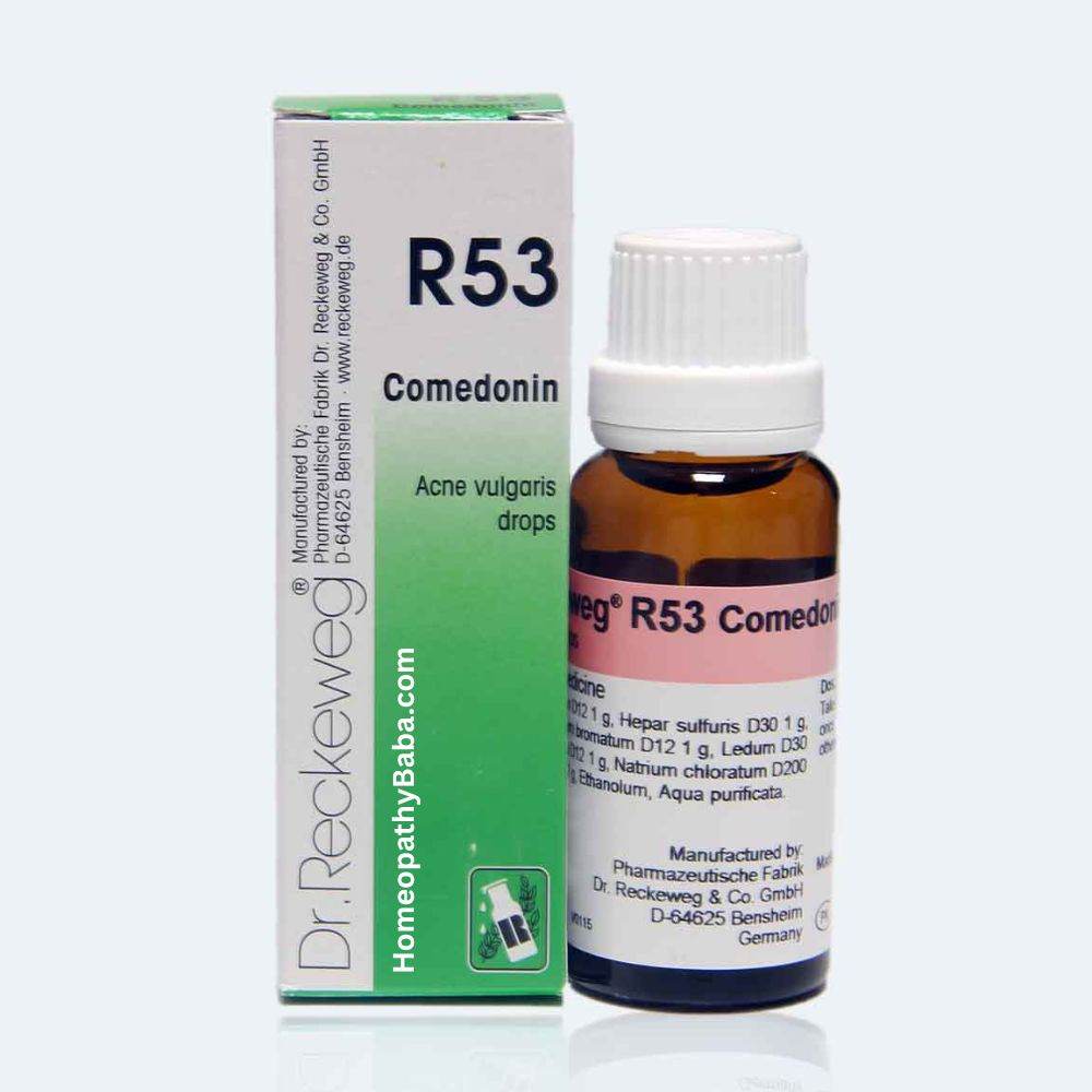 Dr. Reckeweg R53 Comedonin drops for acne and pimple support | Homeopathy Baba