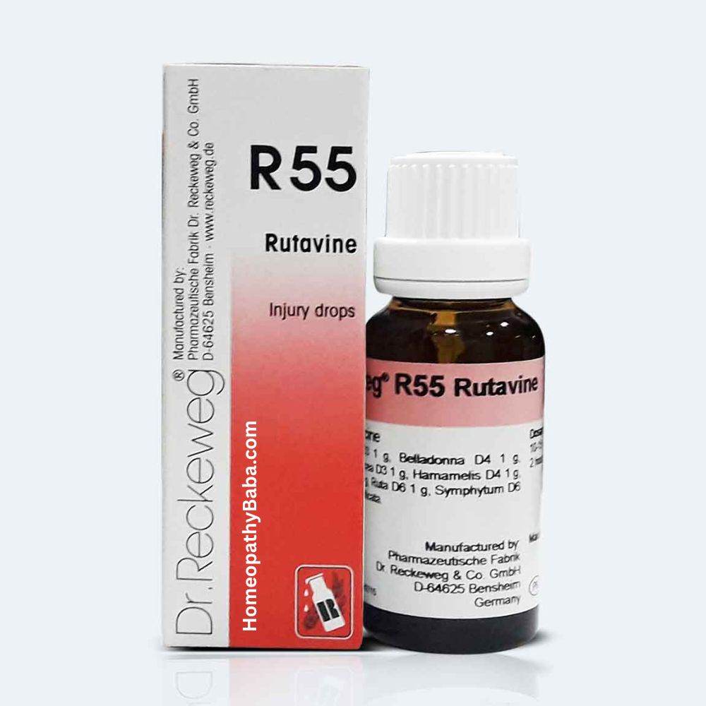 Dr. Reckeweg R55 Rutavine injury drops for sprains and fractures | Homeopathy Baba