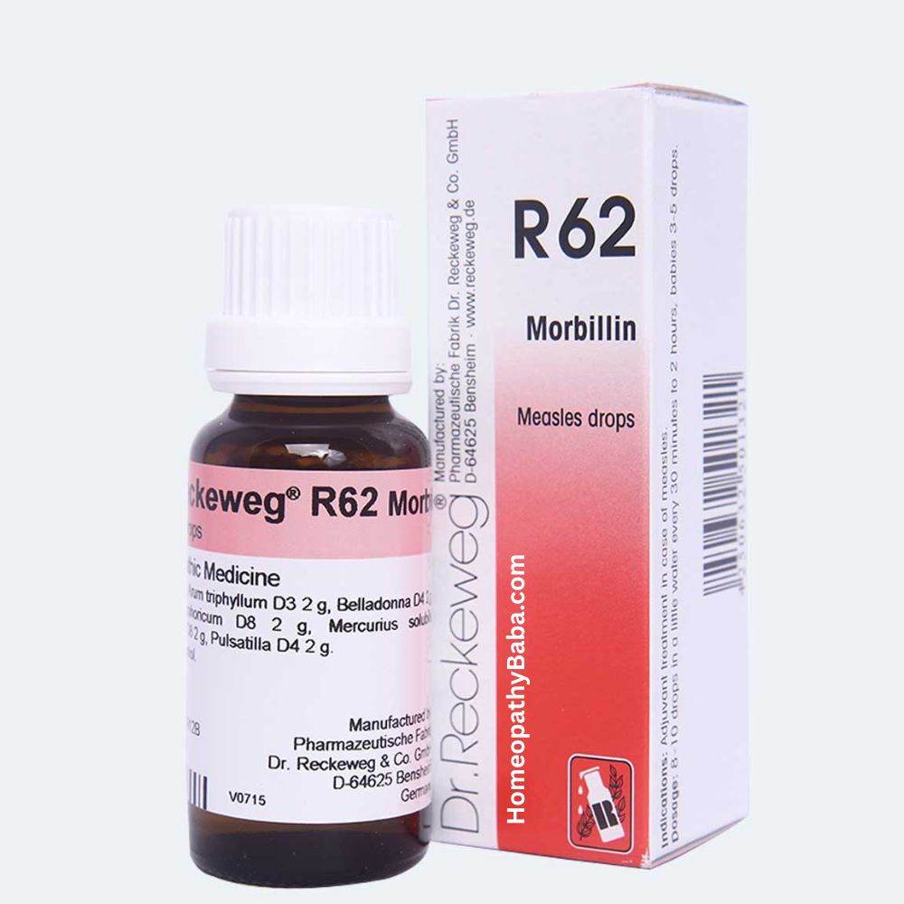 Dr. Reckeweg R62 Morbillin drops for measles and rash support | Homeopathy Baba