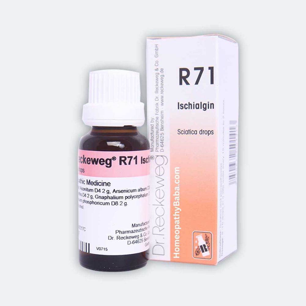 Dr. Reckeweg R71 Ischialgin drops for sciatica and back pain relief | Homeopathy Baba