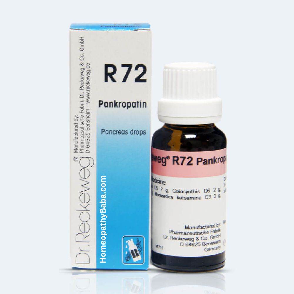Dr. Reckeweg R72 Pancreas drops for pancreatic support | Homeopathy Baba