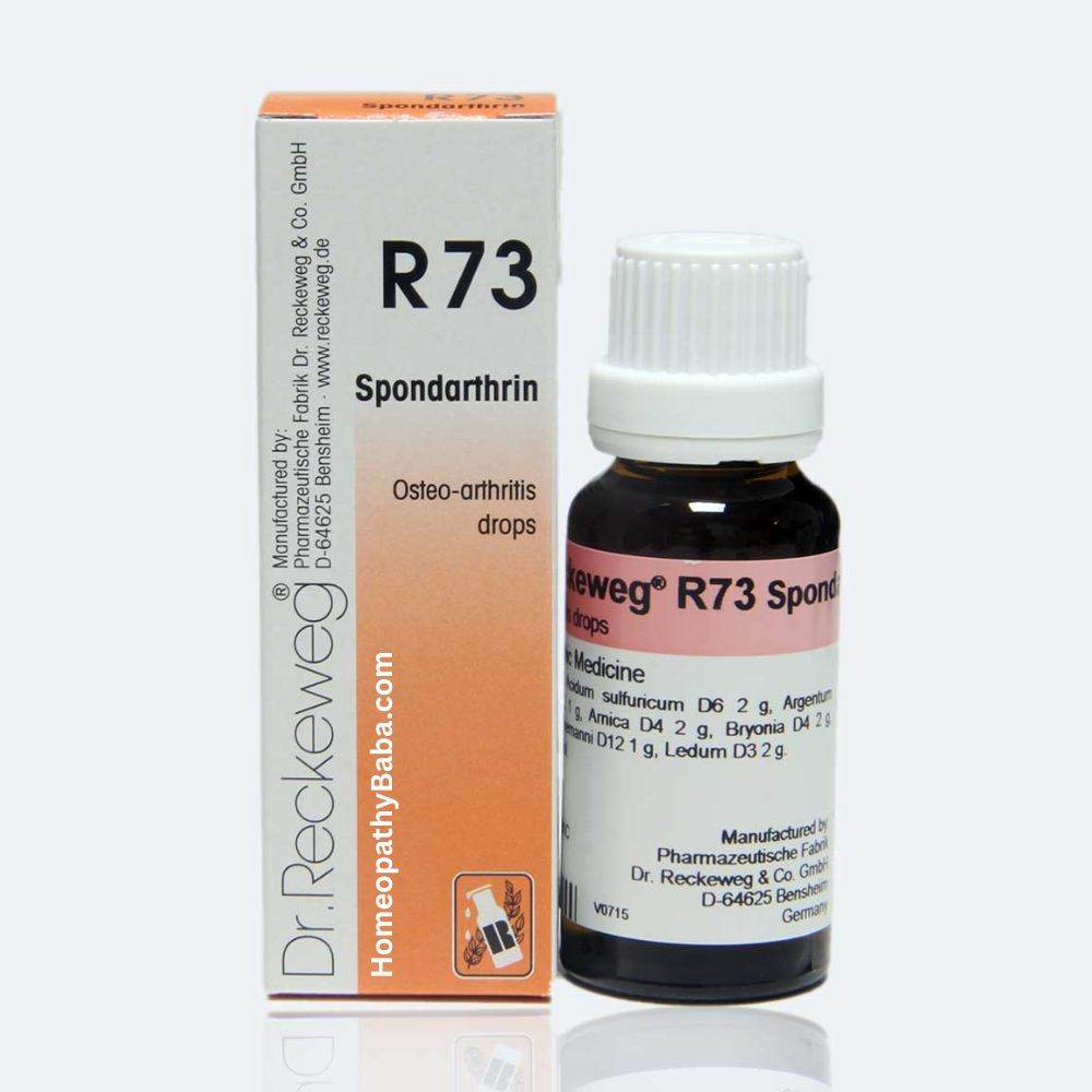 Dr. Reckeweg R73 Spondarthrin drops for osteoarthritis and joint pain | Homeopathy Baba