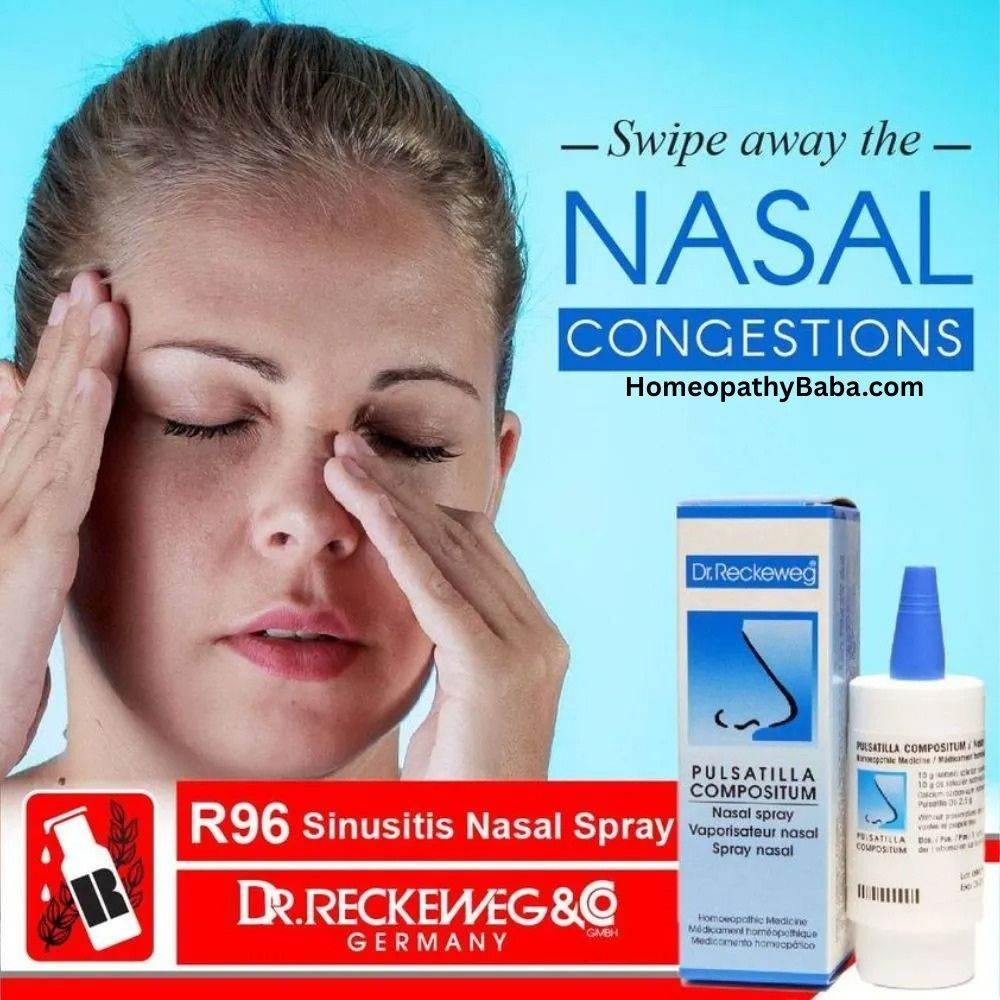 Dr. Reckeweg R96 Sinusitis Nasal Spray for sinus congestion relief | Homeopathy Baba
