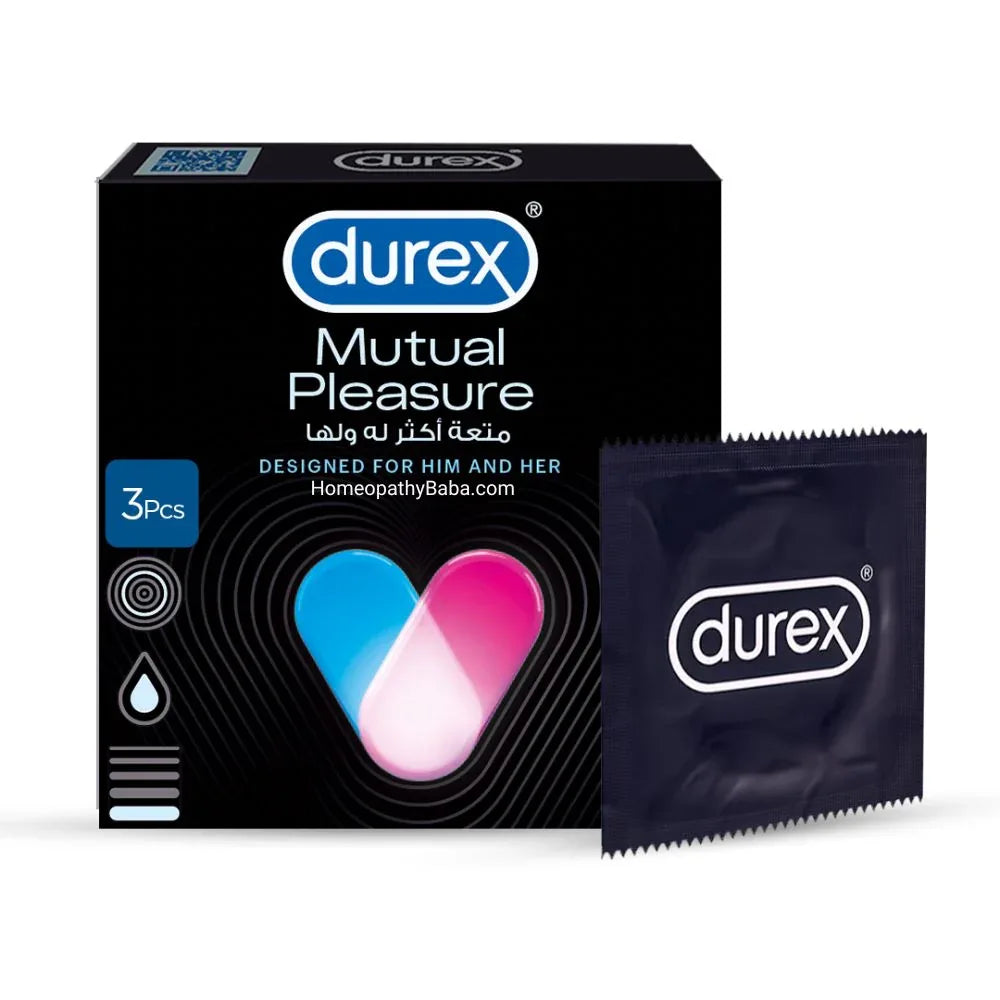 Durex Mutual Pleasure Condoms (3 Pack) for His & Hers Climax Control | HomeopathyBaba.com