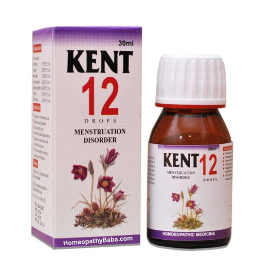 Kent 12 (Menstruation) Drops for Menstrual Disorder Support | HomeopathyBaba.com