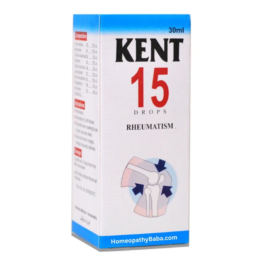 Kent 15 (Rheumatism) Drops for Joint Pain & Arthritis | HomeopathyBaba.com