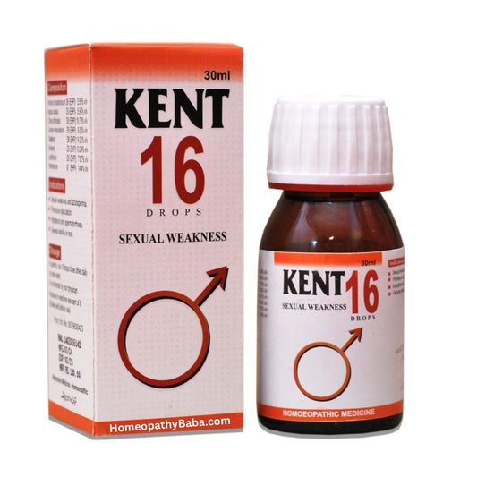 Kent 16 (Sexual Weakness) Drops for Male Vitality Support | HomeopathyBaba.com