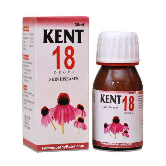 Kent 18 (Skin Diseases) Drops for Eczema & Psoriasis | HomeopathyBaba.com