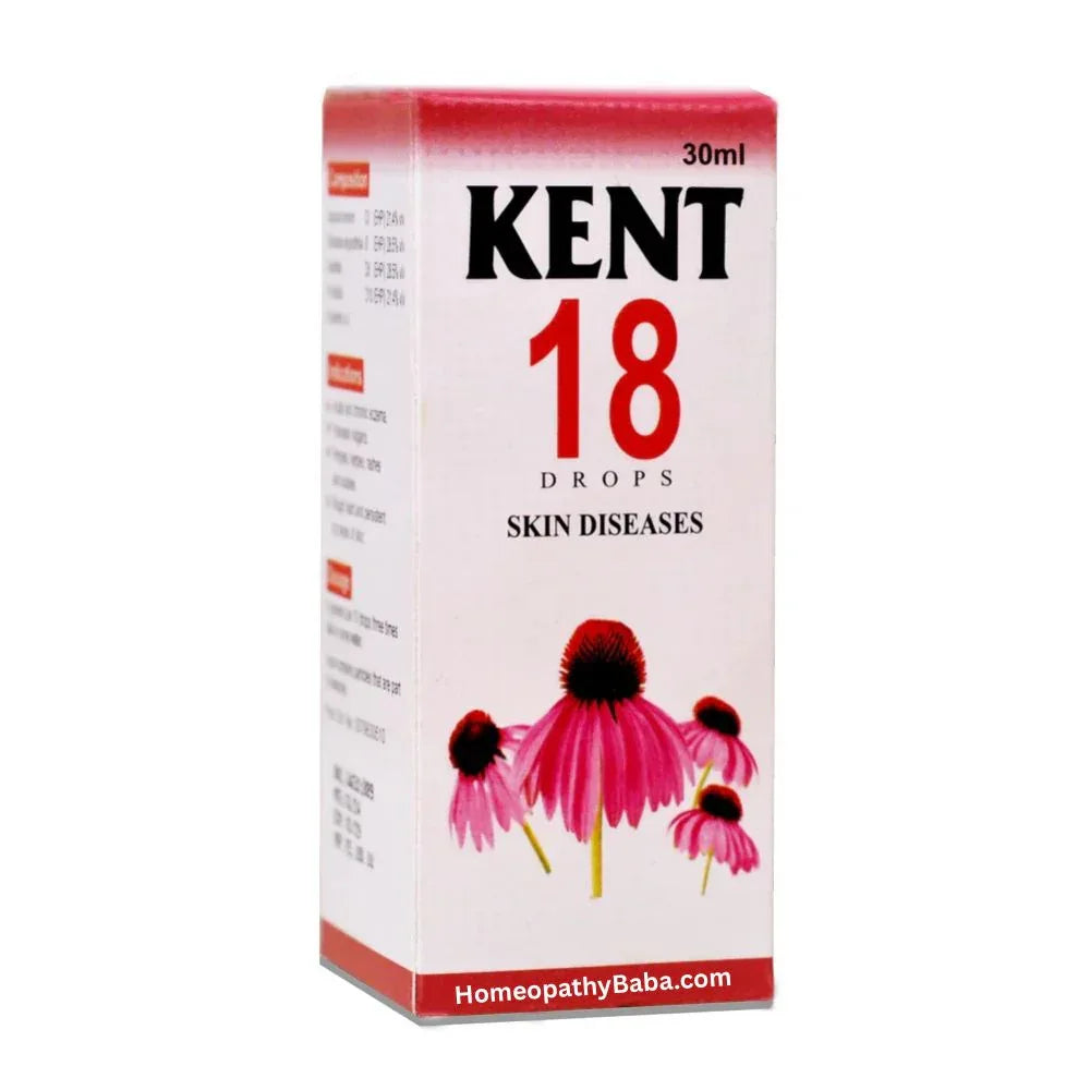 Kent 18 (Skin Diseases) Drops for Eczema & Psoriasis | HomeopathyBaba.com