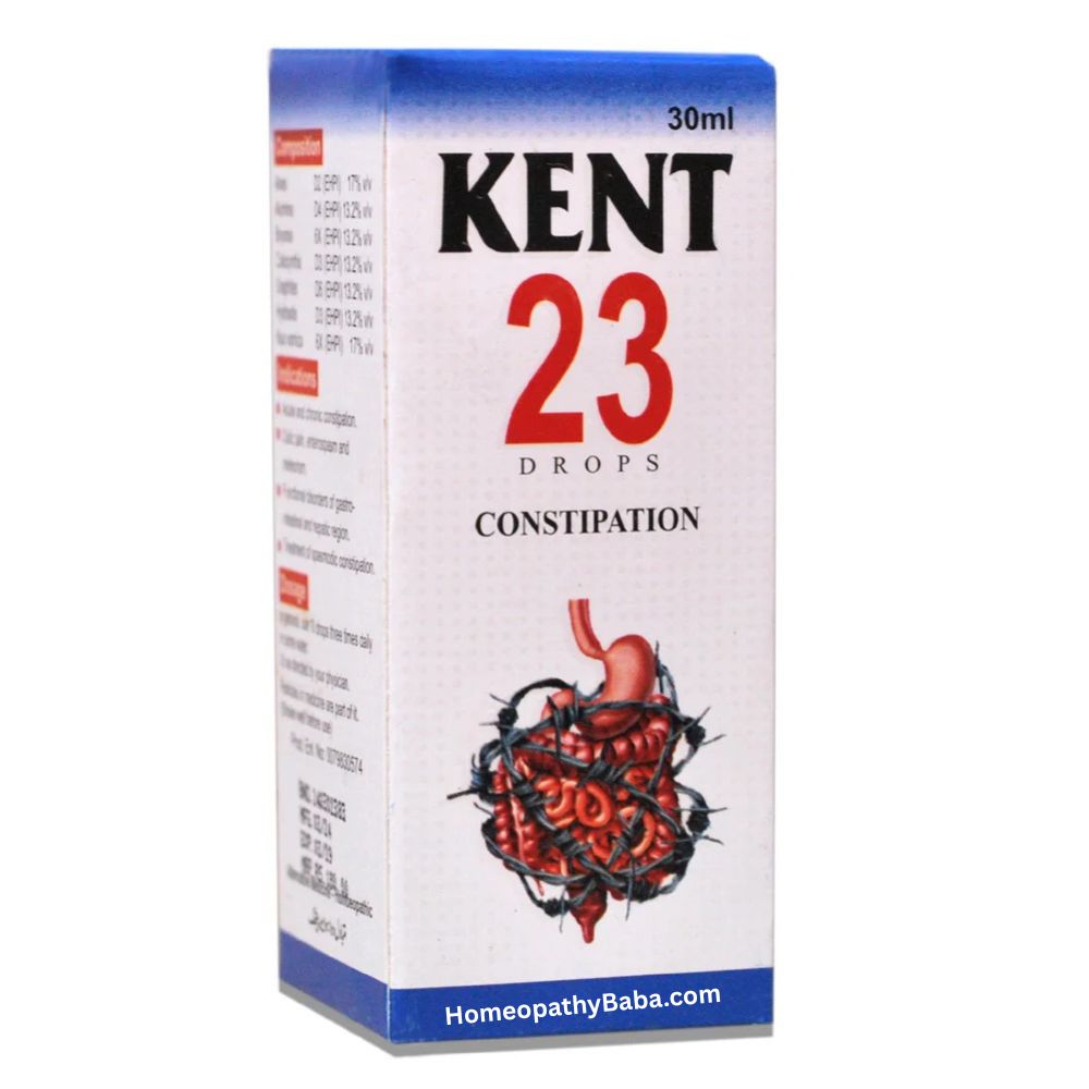 Kent 23 (Constipation) Drops for Constipation Relief | HomeopathyBaba.com