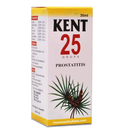 Kent 25 (Prostatitis) Drops for Prostate Health Support | HomeopathyBaba.com