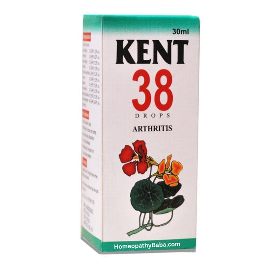 Kent 38 (Arthritis) Drops for Joint Pain & Gout Support | HomeopathyBaba.com