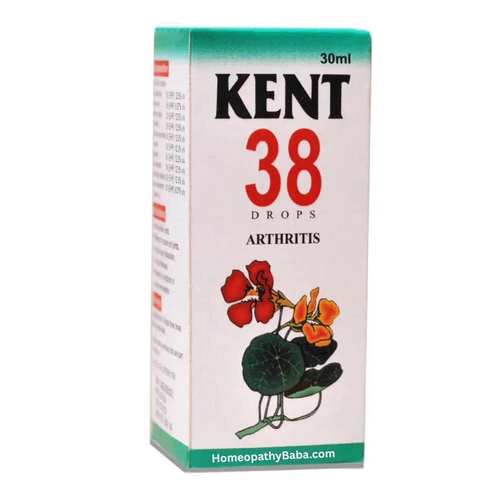 Kent 38 (Arthritis) Drops for Joint Pain & Gout Support | HomeopathyBaba.com