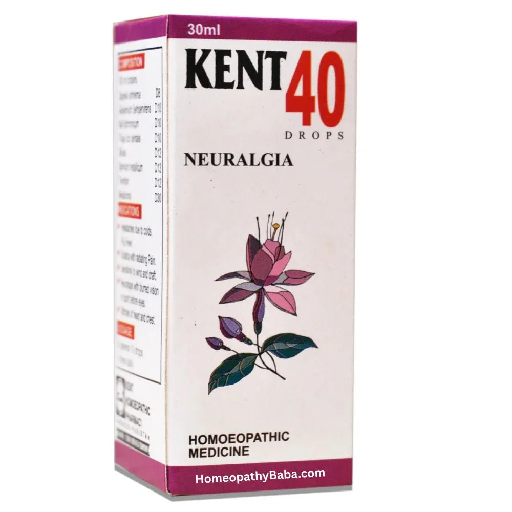 Kent 40 (Neuralgia) Drops for Nerve Pain & Sciatica Relief | HomeopathyBaba.com