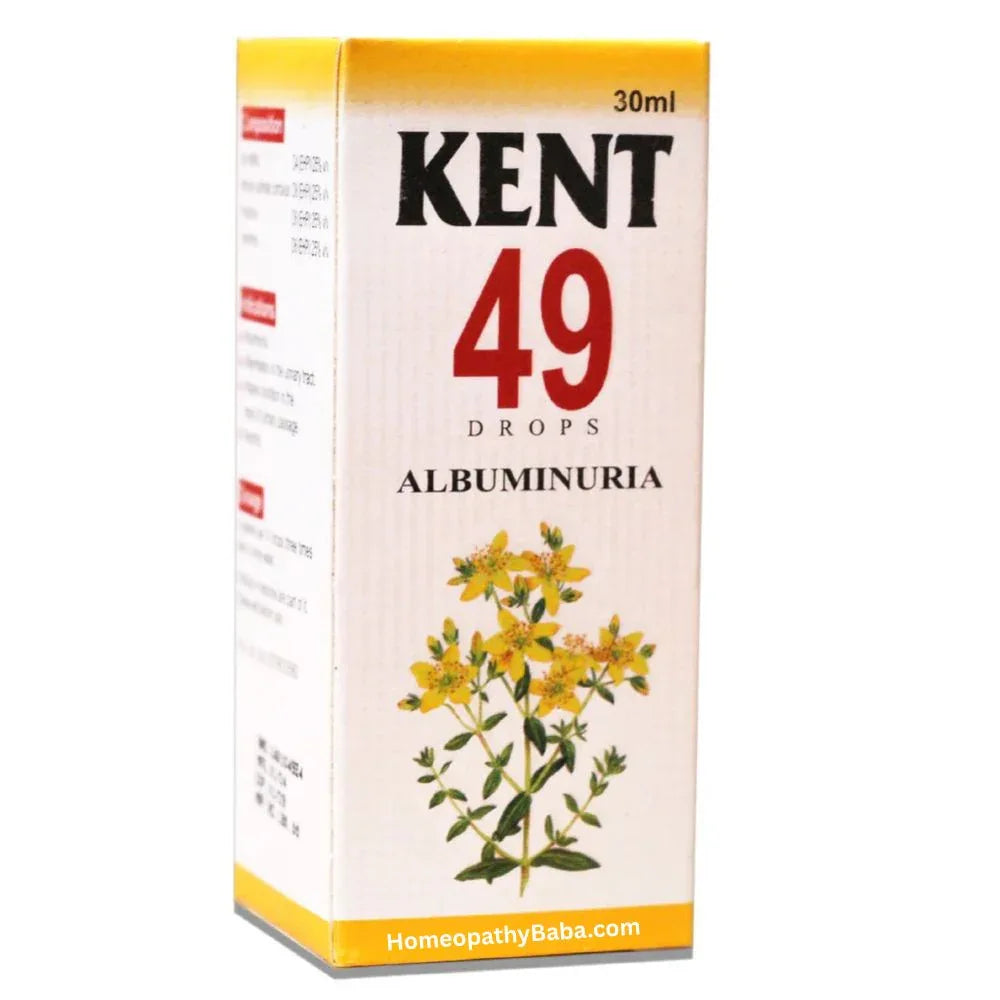 Kent 49 (Albuminuria) Drops for Kidney Health & Proteinuria | HomeopathyBaba.com