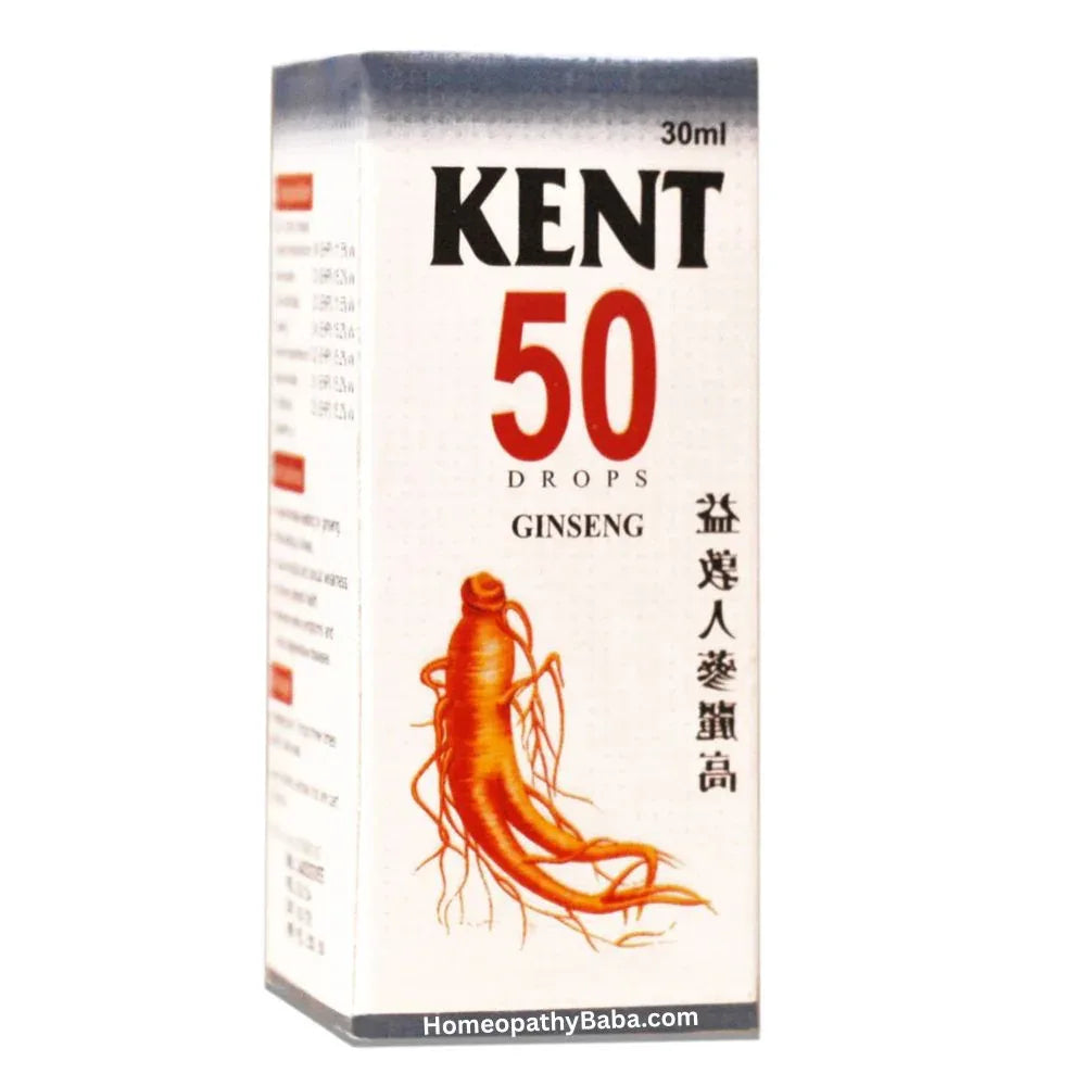 Kent 50 (Ginseng) Drops for Male Vitality & Energy | HomeopathyBaba.com