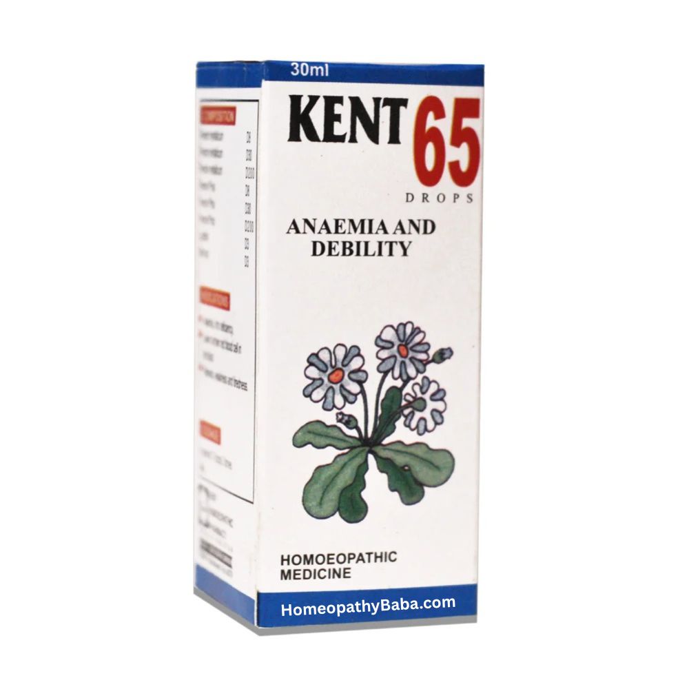 Kent 65 (Anaemia) Drops for Weakness & Iron Deficiency Support | HomeopathyBaba.com