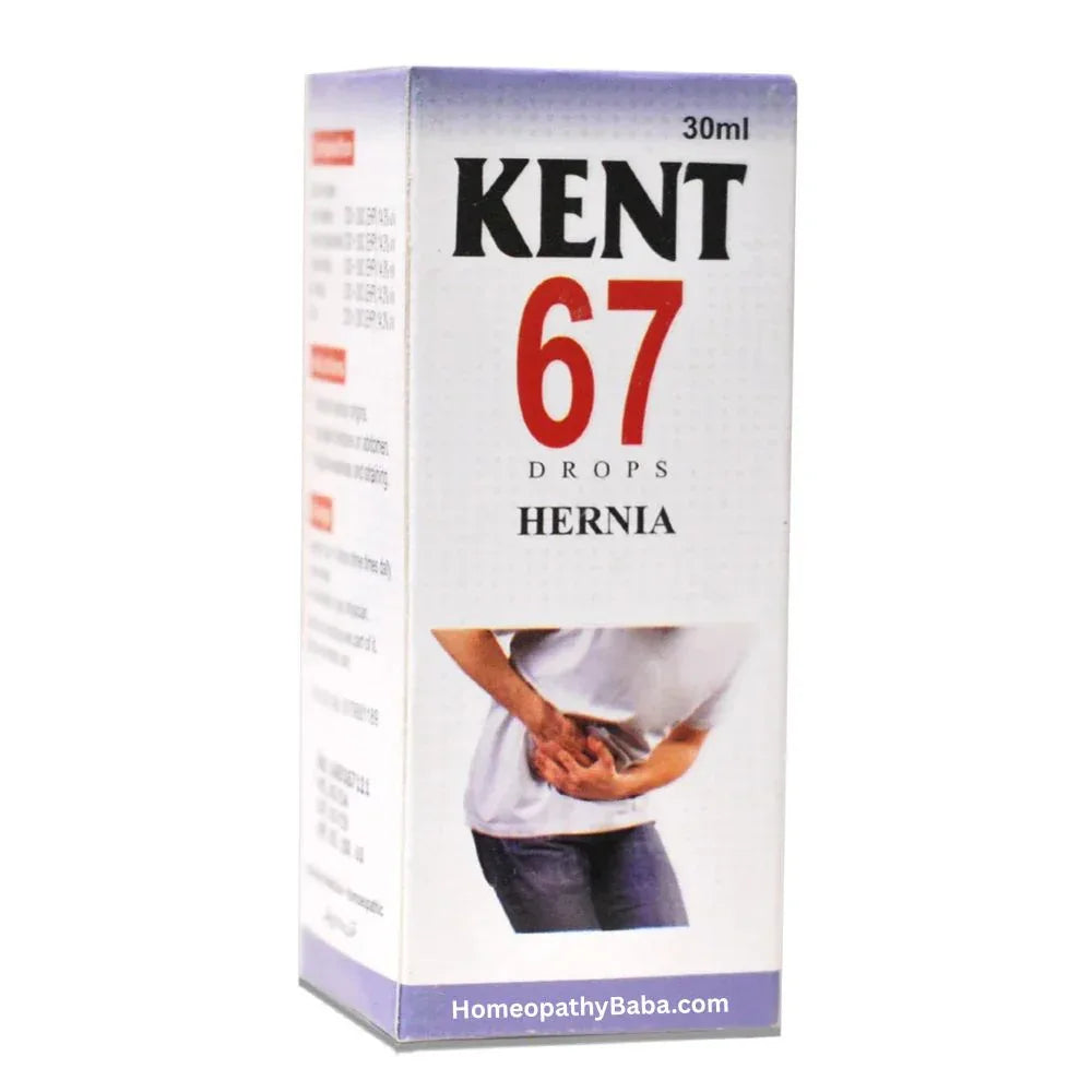 Kent 67 (Hernia) Drops for Abdominal Pressure Support | HomeopathyBaba.com