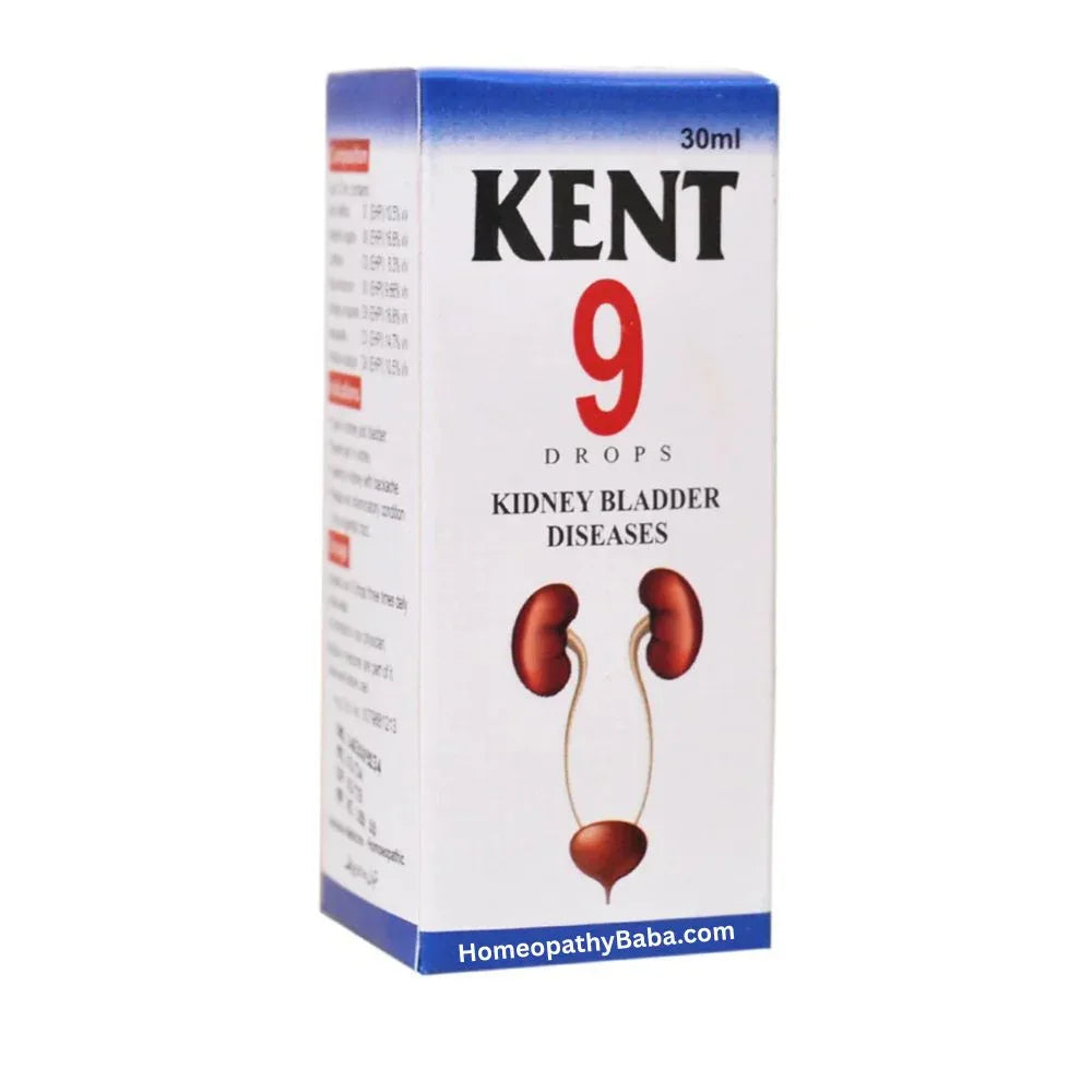 Kent 9 (Kidney & Bladder) Drops for Kidney Stone Support | HomeopathyBaba.com