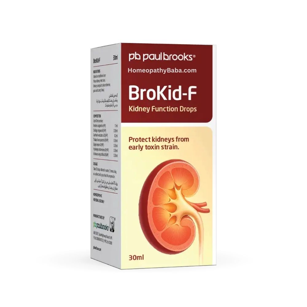 BroKid-F kidney function drops packaging by Paulbrooks on a white background