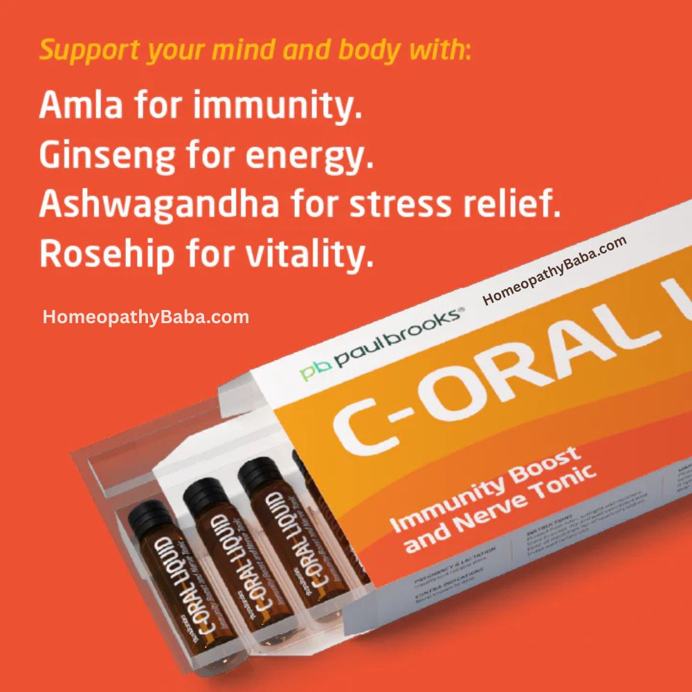 Paul Brooks C-Oral Liquid Ampule for Energy, Stress Relief, and Wellness | Homeopathy Baba