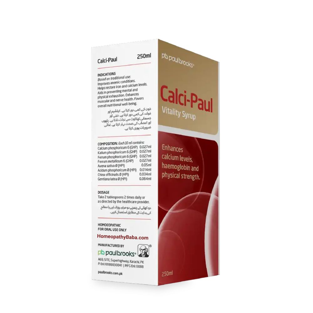 Paul Brooks Calci-Paul Syrup for Calcium & Iron Support | HomeopathyBaba.com