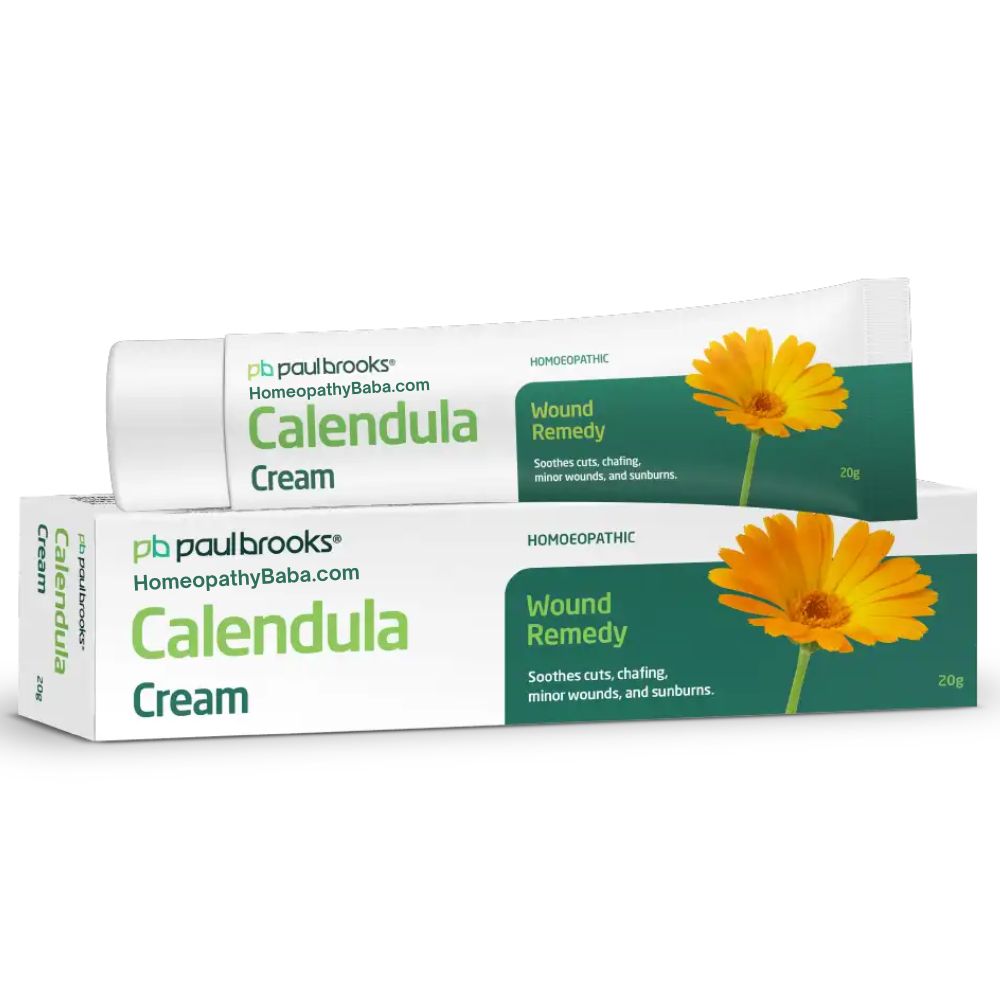 Paul Brooks Calendula Cream for healing skin eruptions, wounds, and burns | HomeopathyBaba.com