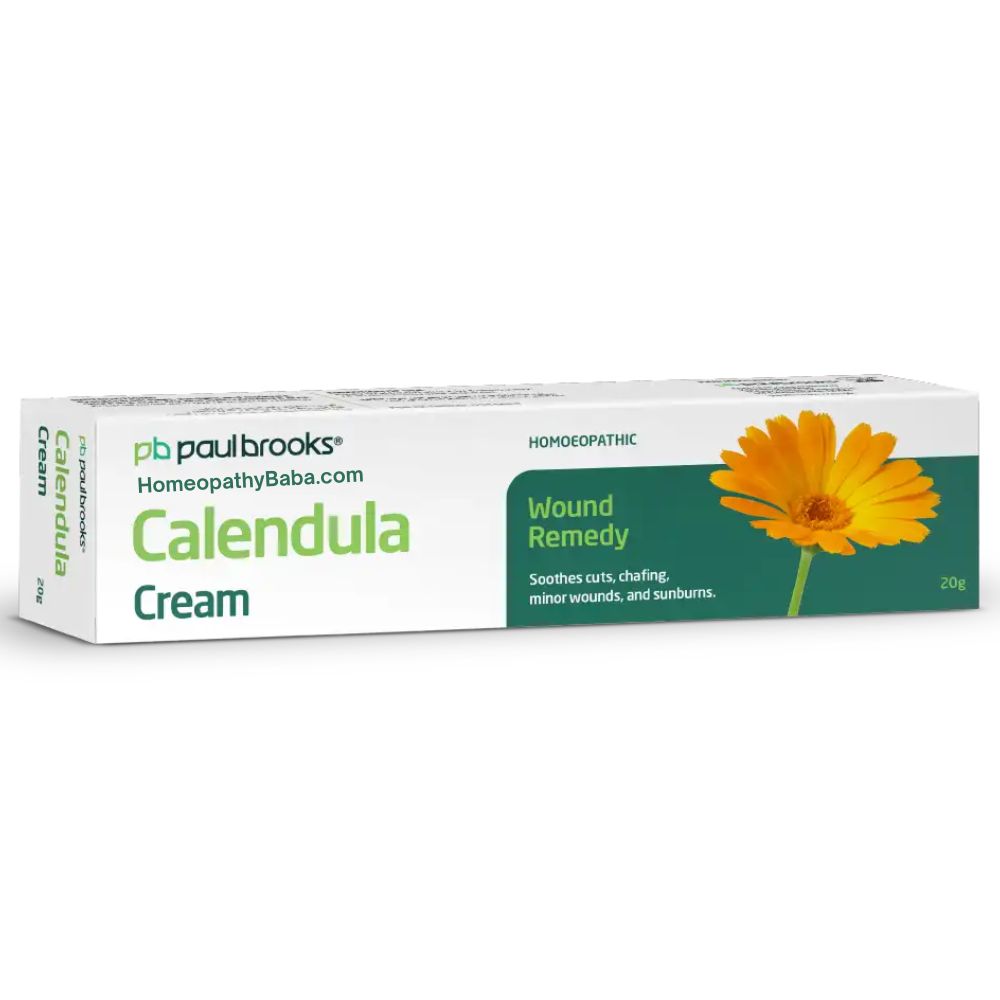 Paul Brooks Calendula Cream for healing skin eruptions, wounds, and burns | HomeopathyBaba.com