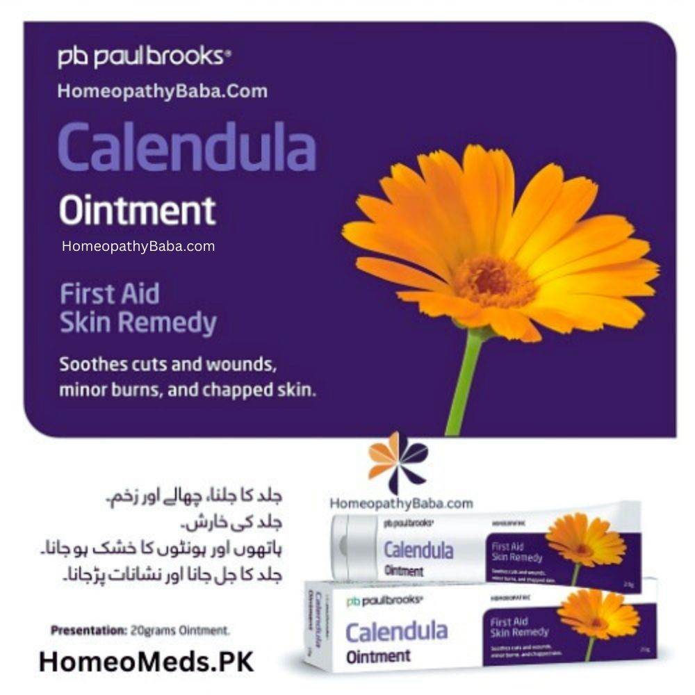 Paul Brooks Calendula Ointment for healing cuts, blisters, and burns | HomeopathyBaba.com