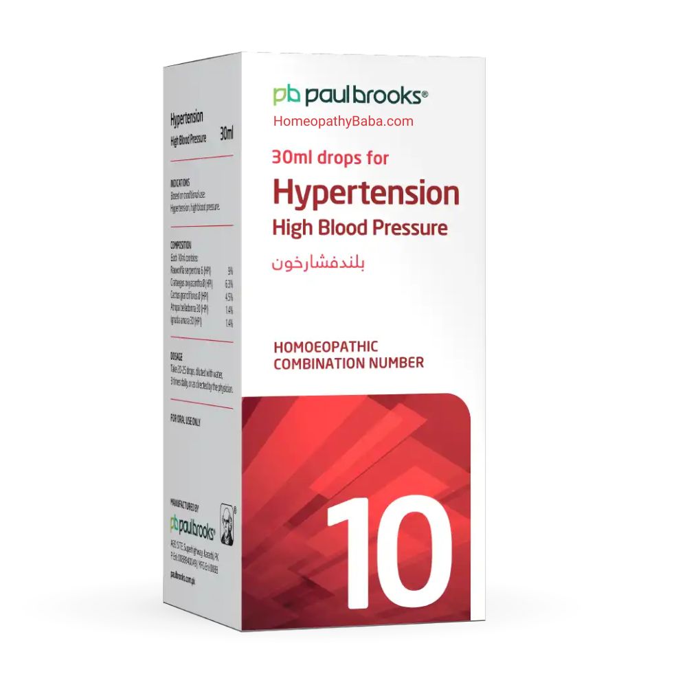 Paul Brooks Combination No 10 for High Blood Pressure Support | HomeopathyBaba.com