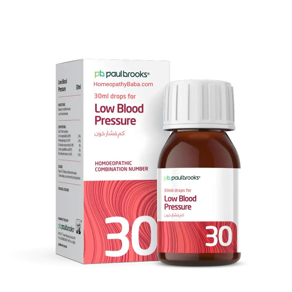 Paul Brooks Combination No 30 for Low Blood Pressure Support | HomeopathyBaba.com