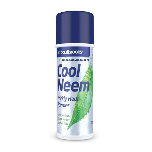 Paul Brooks Cool Neem Prickly Heat Powder for soothing skin irritation | Homeopathy Baba
