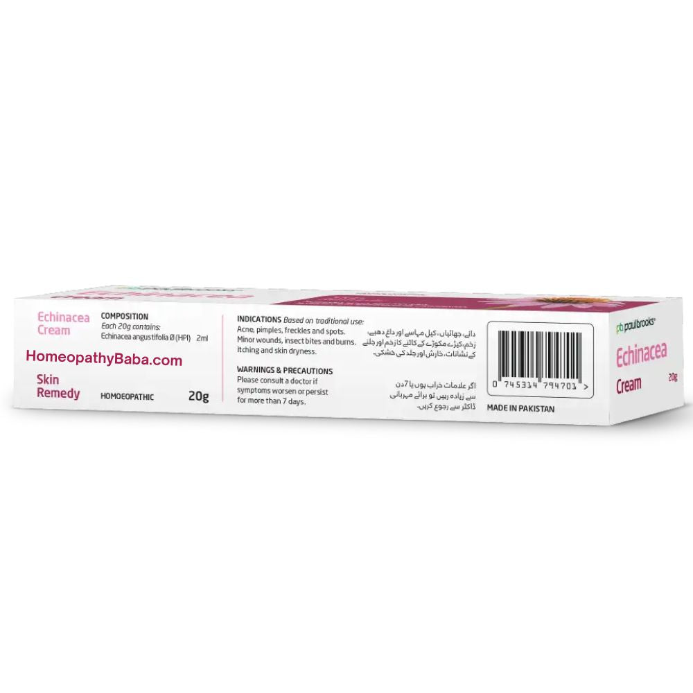 Paul Brooks Enhinecea Cream for blemishes, spots, and minor wounds | HomeopathyBaba.com